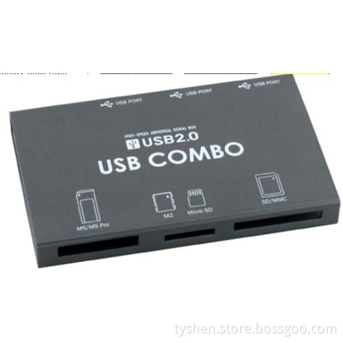 Aluminum Card Reader and Hub Combo